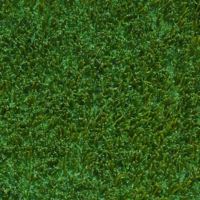 A close up image of artificial green grass.